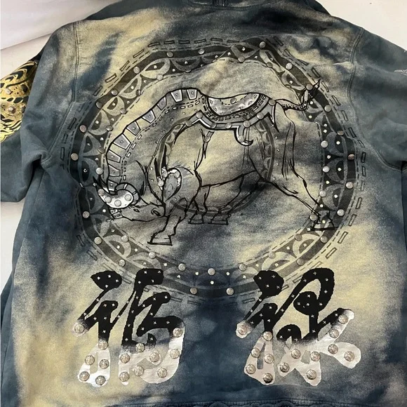 BLING DRAGON HOODIE Asian vibe Key Closet 2006 Y2K - Picture 9 of 15